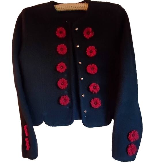 Embellished Vintage‎ Carroll Reed Ski Shops wool jacket Size 10 - Picture 7 of 7